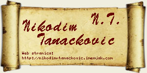 Nikodim Tanacković vizit kartica